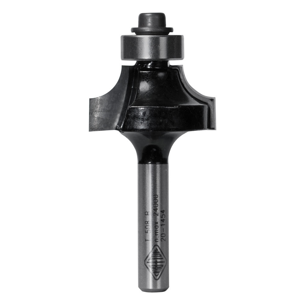 15.9 x 1.6mm Radius Rounding Over Router Bit with Bearing - 1/4Inch Sh