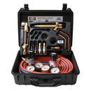Harris Original Professional Kit Oxy/Acet C/B/H/W| Inc Model 825 regs| reg mounted FBAs| 9.5m twin hose| 043013 Professional handle with flash guards| 733 Original cutting attachment| 2AC series cutting tips| E43 mixer| 2 swaged tips. In a storm case