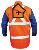 HI VIZ Jacket - Leather Sleeves