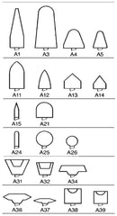 Pink A Shape Mounted Points