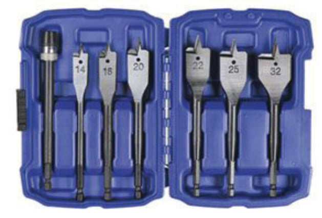 Spared Bit Set 7 Piece Spade Bit Set - 12|16|20|22|25|32mm