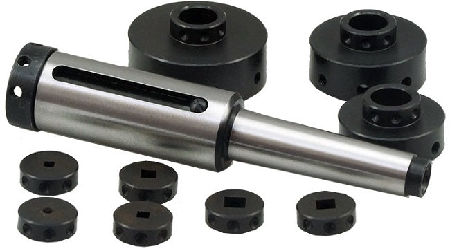 Tap & Die Holder Set with MT3 Shank. Includes: Tap Holders: 0in-1/4in